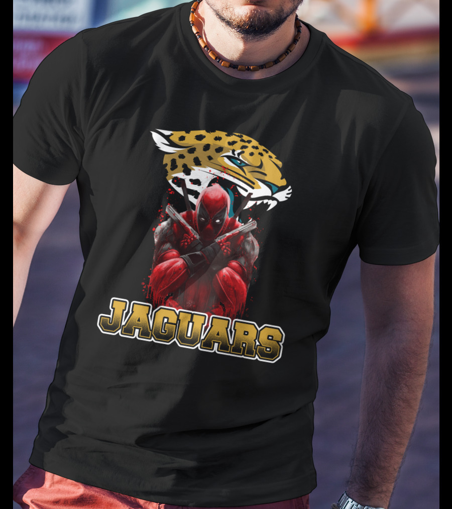 Jacksonville Jaguars NFL Team And Deadpool Crossover T-Shirt
