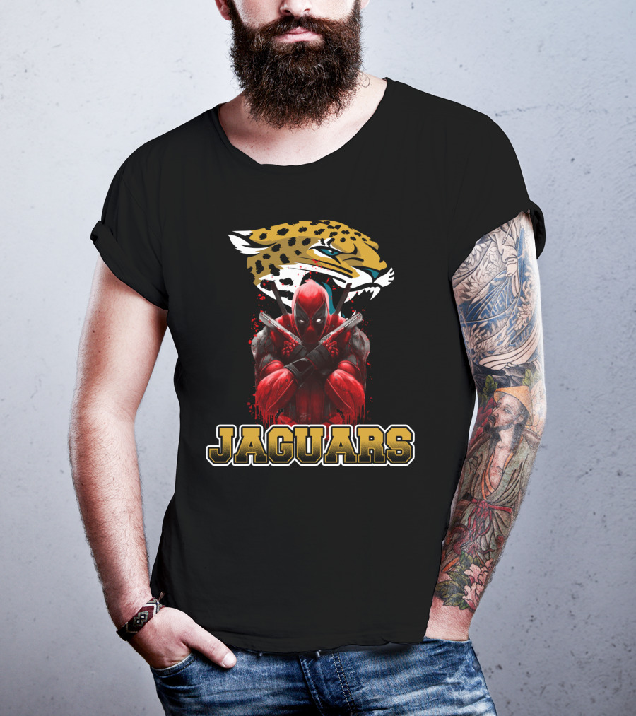 Jacksonville Jaguars NFL Team And Deadpool Crossover T-Shirt