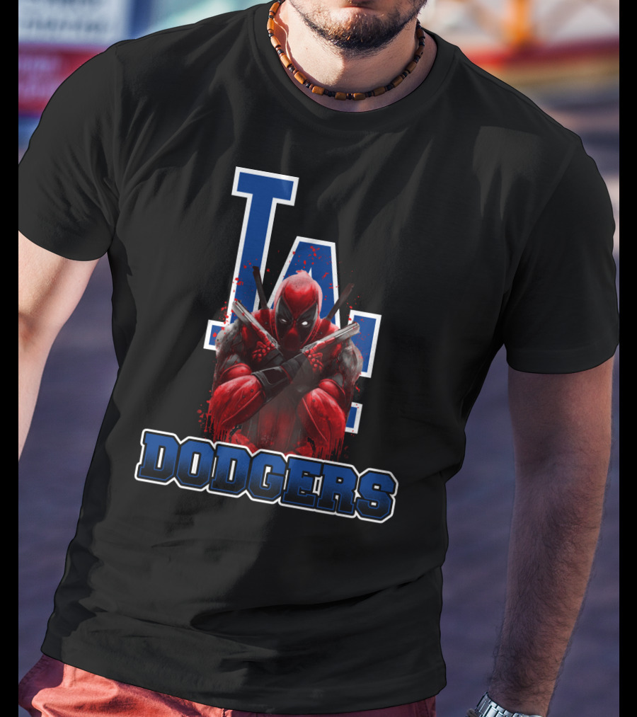 Los Angeles Dodgers Deadpool Crossover Fan Gear T-Shirt