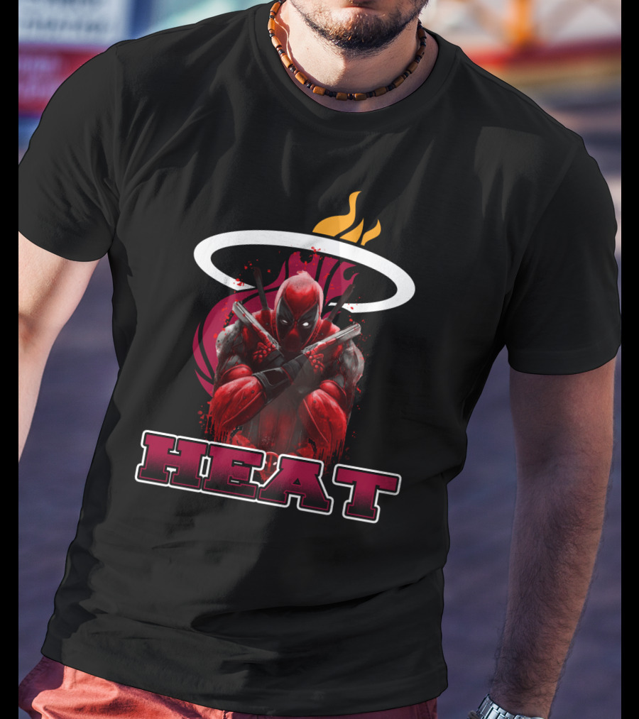 Miami Heat Deadpool Crossover Fans T-Shirt