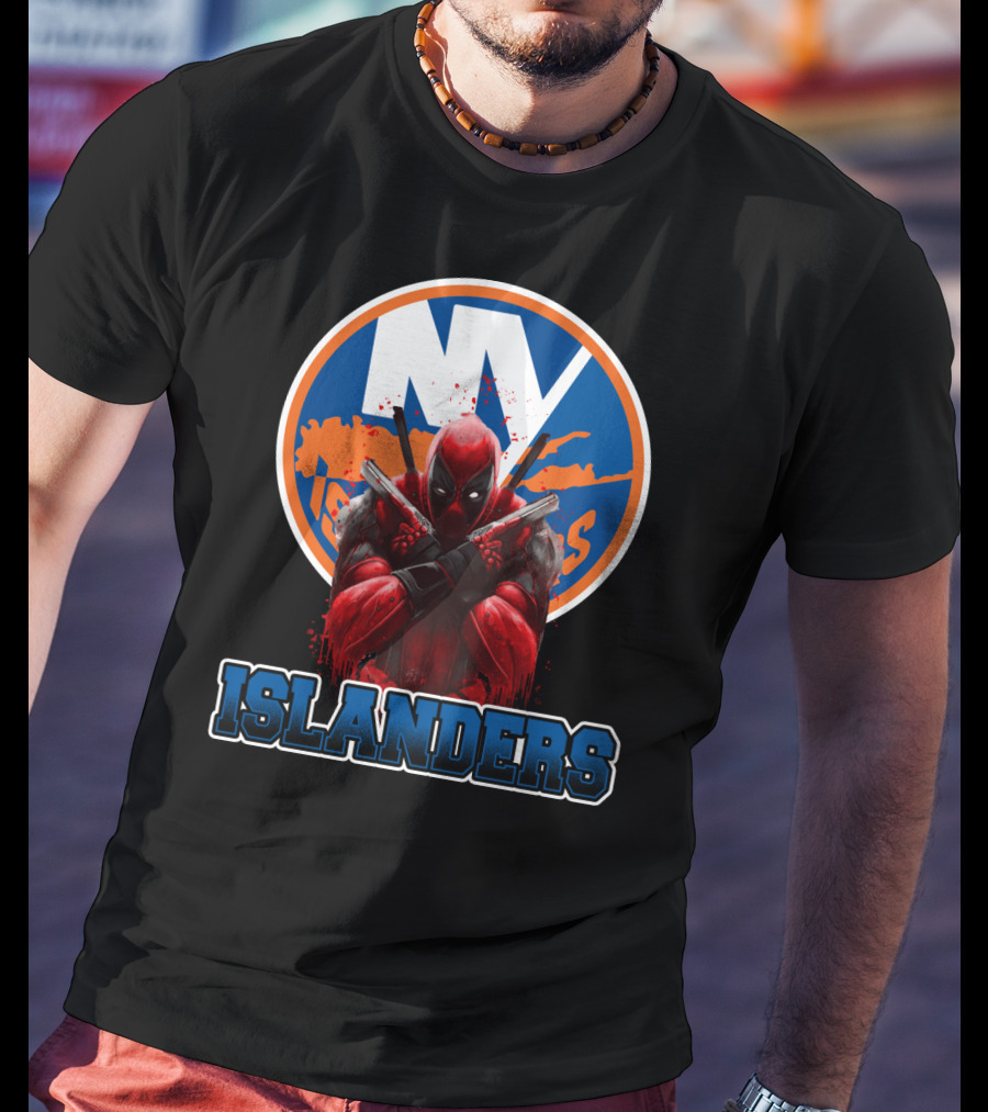 New York Islanders Deadpool Crossover Fans T-Shirt