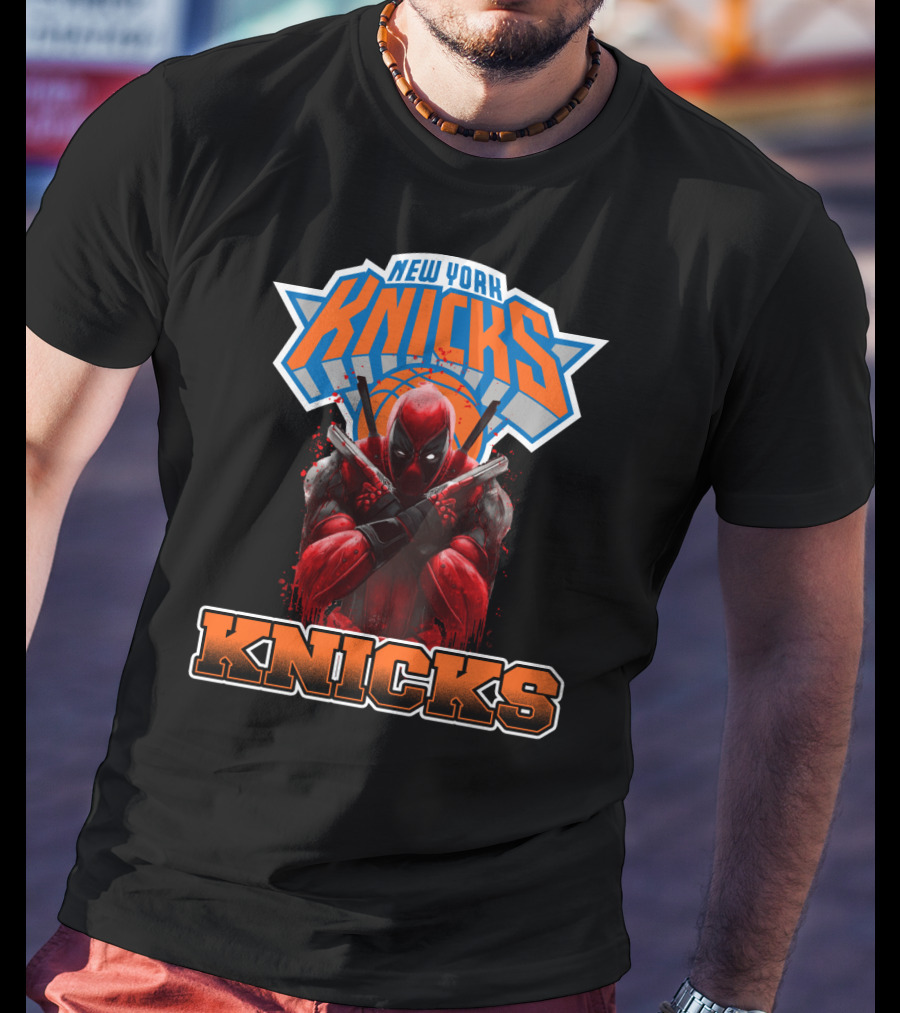 New York Knicks Deadpool Crossover Basketball Fans T-Shirt