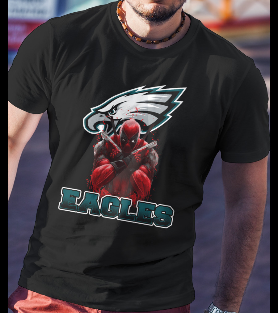 Philadelphia Eagles Deadpool Mashup Fans T-Shirt