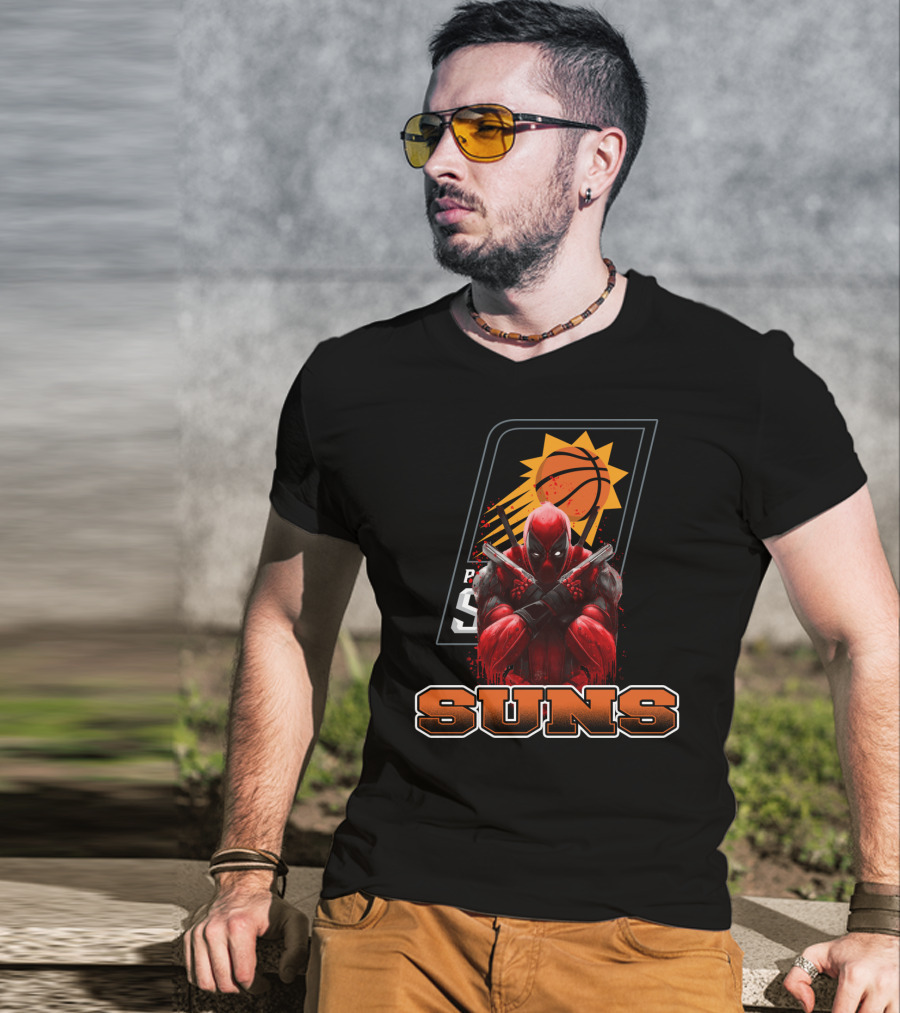 Phoenix Suns Basketball Deadpool Crossover Fan T-Shirt