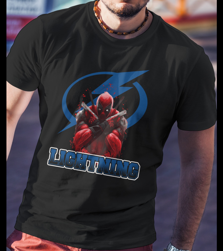 Tampa Bay Lightning Deadpool Crossover Fans T-Shirt