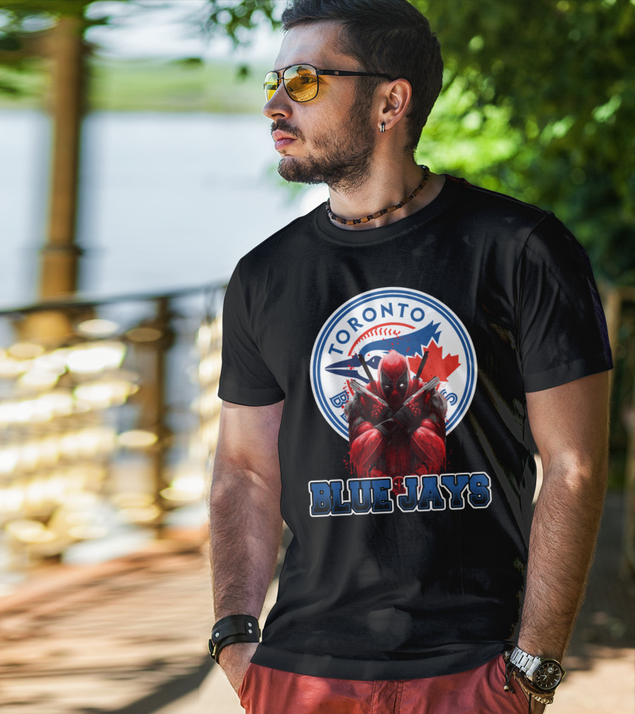 Toronto Blue Jays Deadpool Crossover Fan T-Shirt