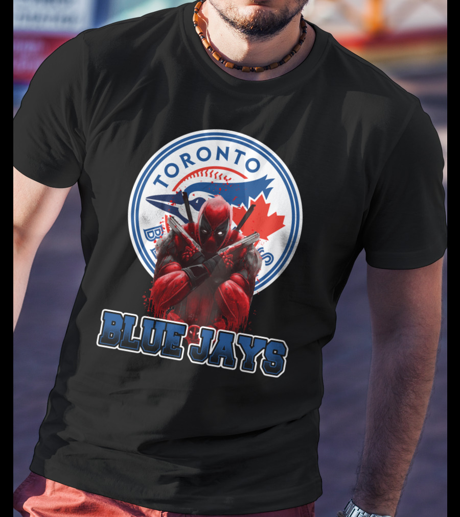 Toronto Blue Jays Deadpool Crossover Fan T-Shirt