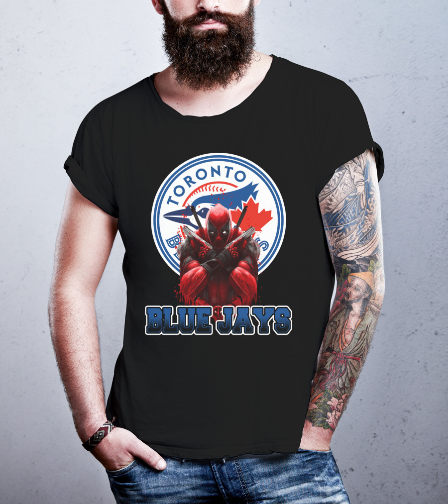 Toronto Blue Jays Deadpool Crossover Fan T-Shirt