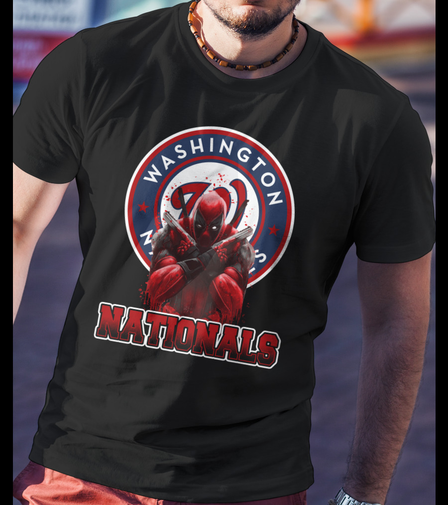 Washington Nationals Deadpool Crossover Fan Merchandise T-Shirt
