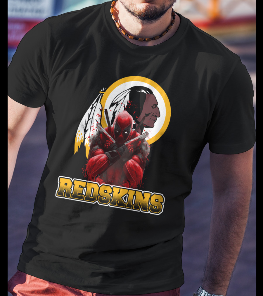 Redskins Deadpool Crossover Nfl Superhero T-Shirt