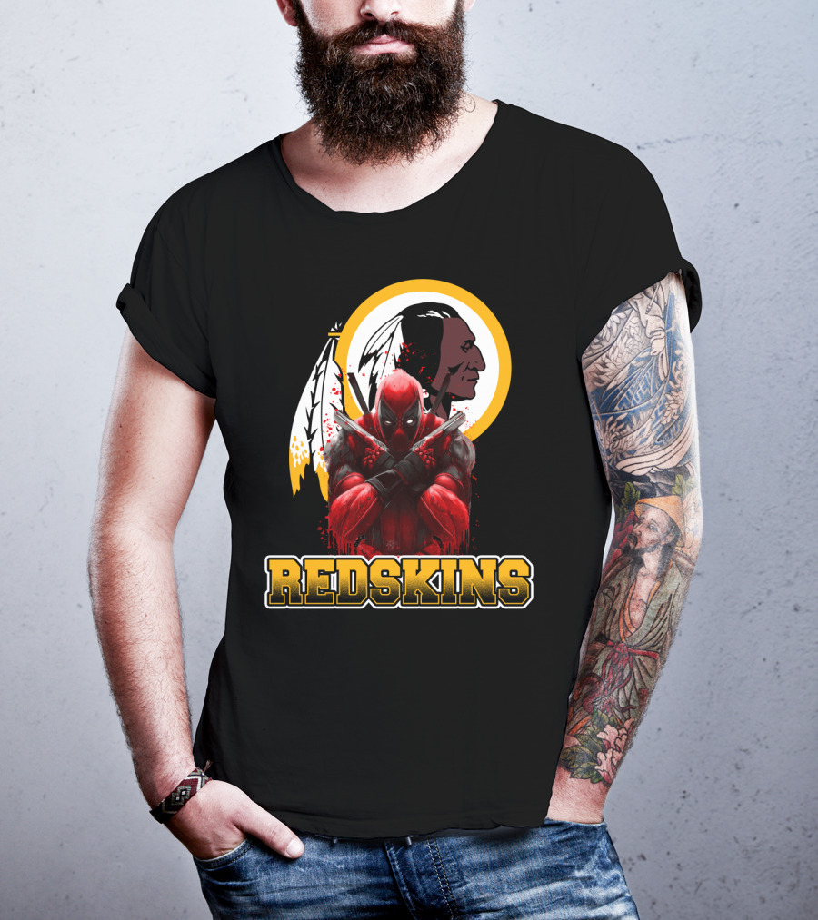 Redskins Deadpool Crossover Nfl Superhero T-Shirt