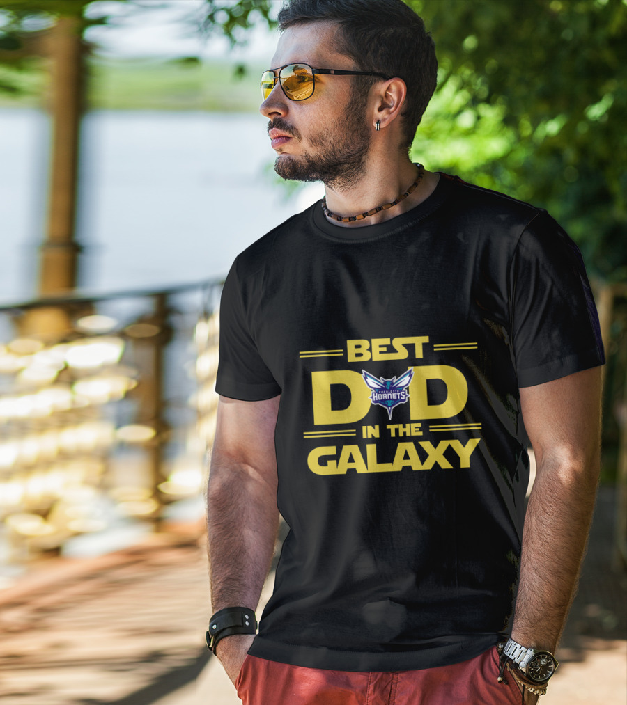 Best Charlotte Hornets Dad In The Galaxy Star Wars T-Shirt