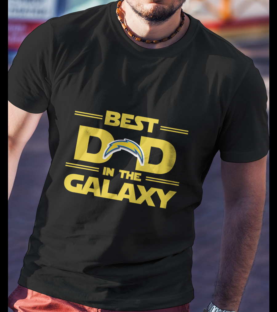 Los Angeles Chargers Best Dad In The Galaxy Football Fan T-Shirt