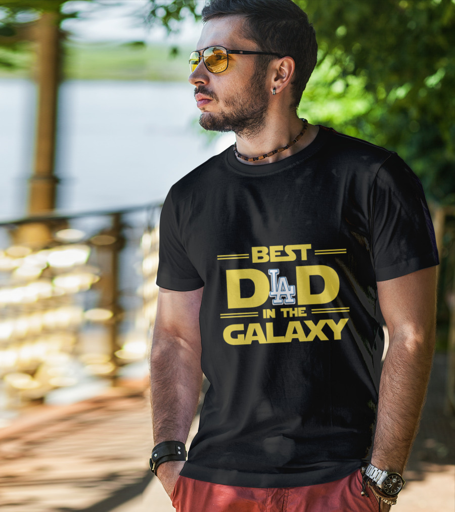 Best LA Dodgers Dad In The Galaxy Star Wars Inspired T-Shirt