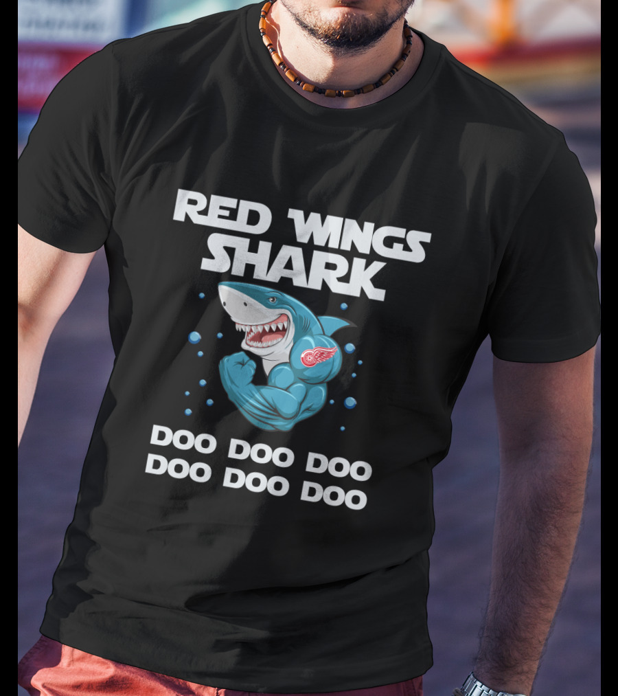 Red Wings Shark Doo Doo Doo Detroit NHL T-Shirt