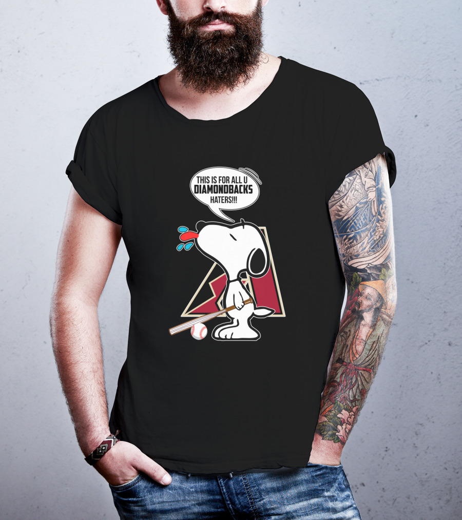 Snoopy Diamondbacks Fans Rallying Against Haters With Baseball Bat T-Shirt