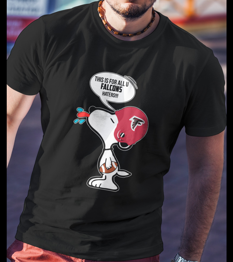 Snoopy Falcons Haters Football Helmet T-Shirt