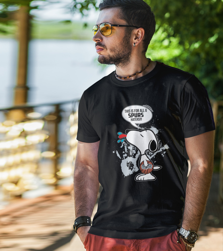 Snoopy Spurs Haters Basketball Fan Statement T-Shirt