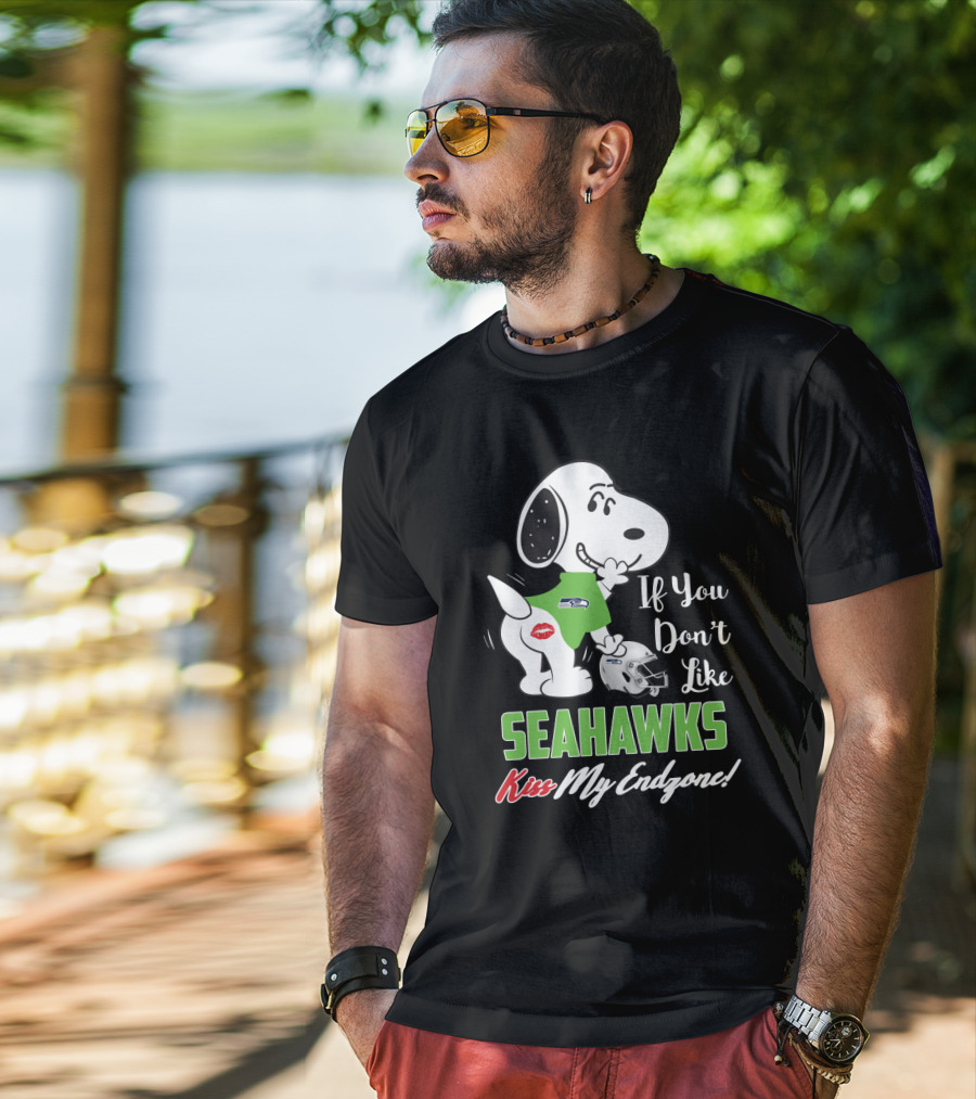 Snoopy Seahawks If You Don’t Like Seahawks Kiss My Endzone T-Shirt