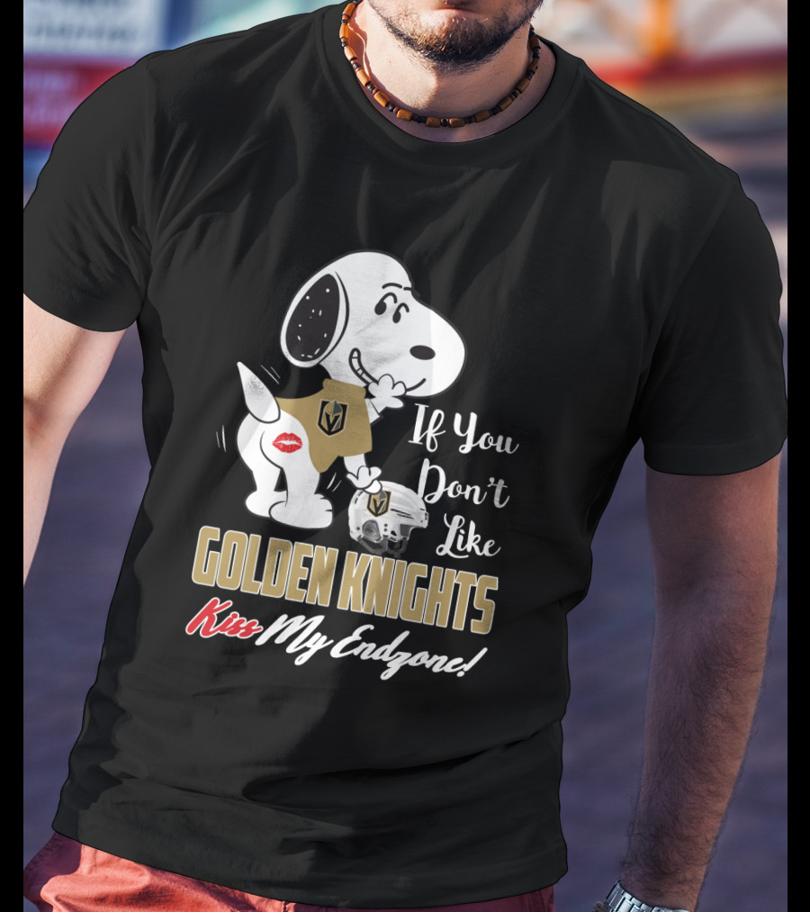 Snoopy If You Don't Like Golden Knights Kiss My Endzone T-Shirt