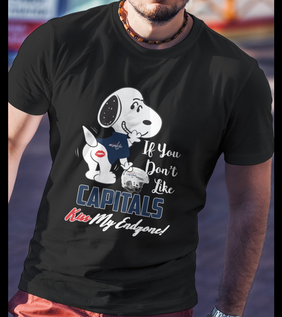If You Don't Like Capitals Kiss My Endzone Snoopy Washington Capitals T-Shirt