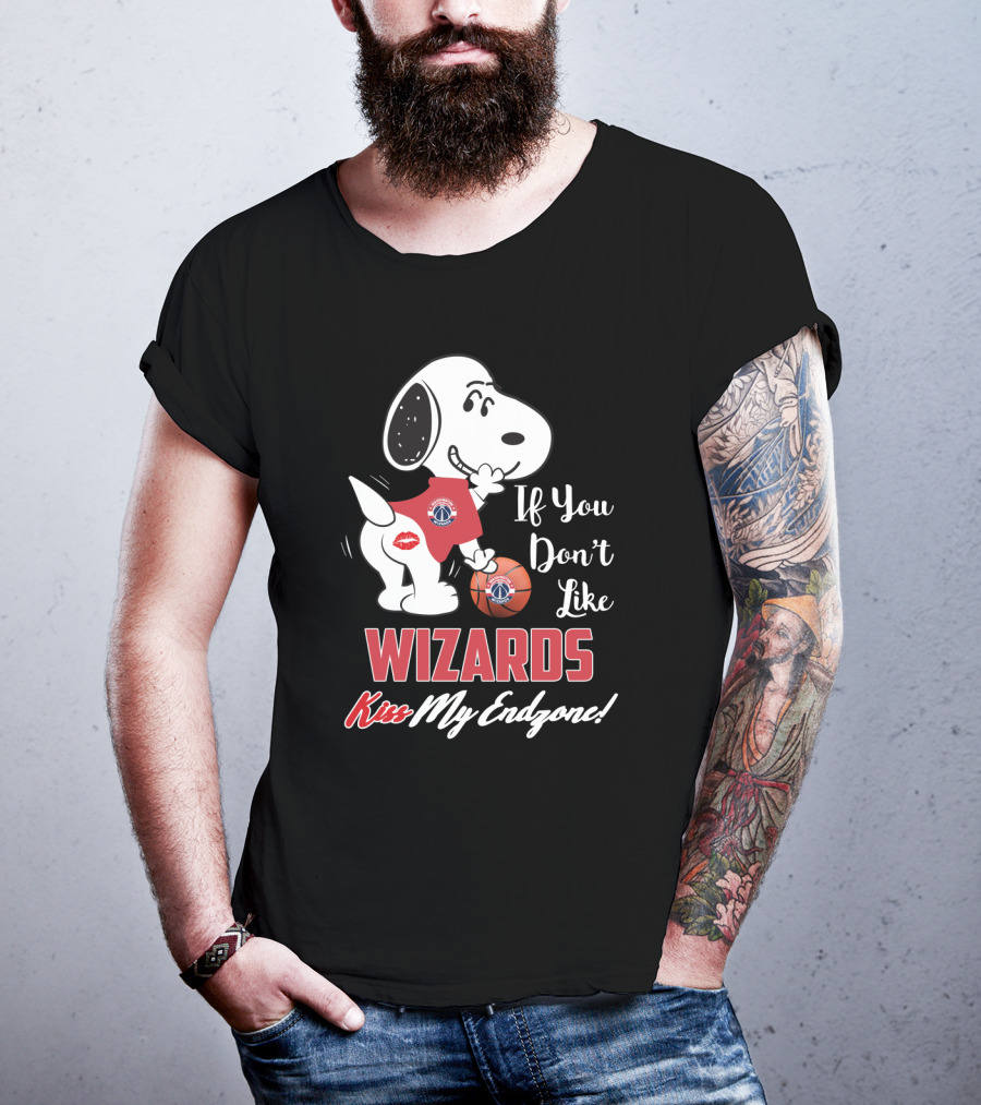 If You Don't Like Wizards Kiss My Endzone Snoopy Washington Wizards T-Shirt