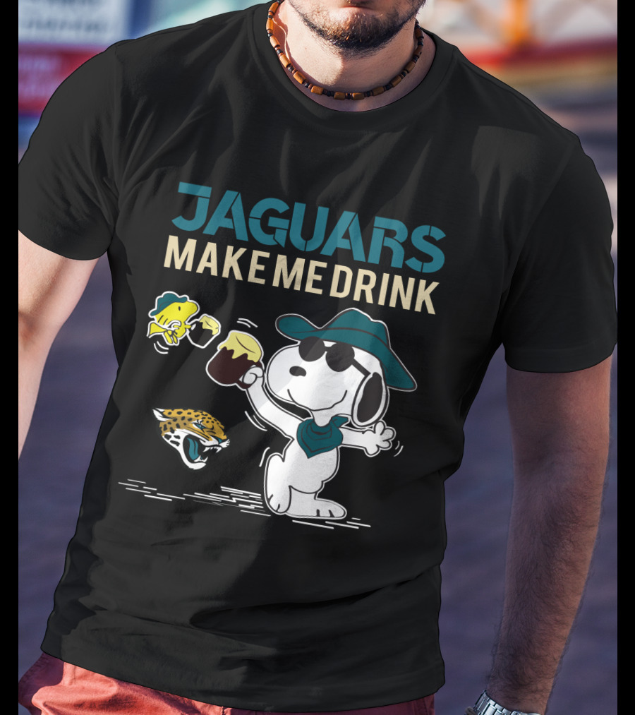 Jaguars Make Me Drink Snoopy For Jacksonville Jaguars Fans T-Shirt