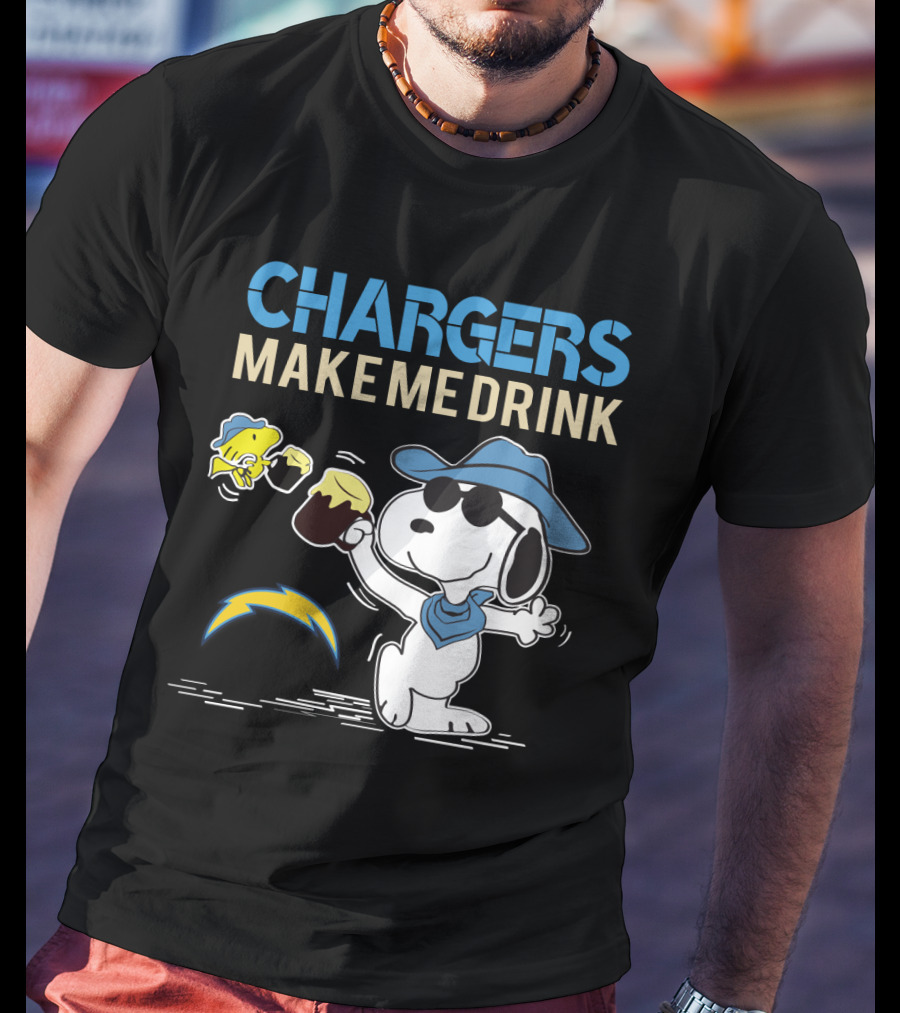 Chargers Make Me Drink Snoopy Los Angeles Fans T-Shirt