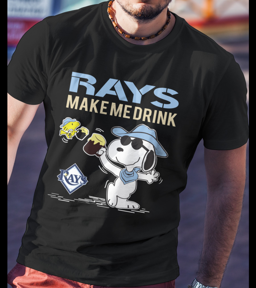 Rays Make Me Drink Snoopy Tampa Bay Fans T-Shirt
