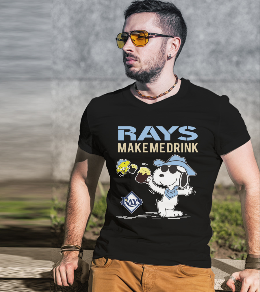 Rays Make Me Drink Snoopy Tampa Bay Fans T-Shirt