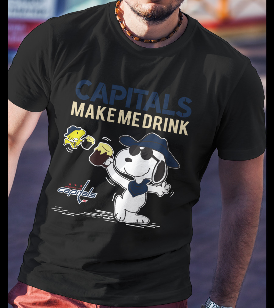 Capitals Make Me Drink Snoopy Washington Capitals Fans T-Shirt