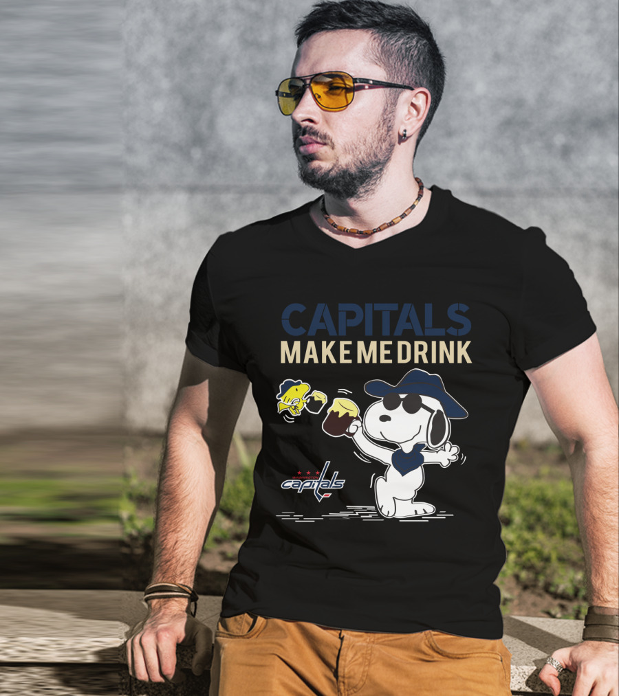 Capitals Make Me Drink Snoopy Washington Capitals Fans T-Shirt
