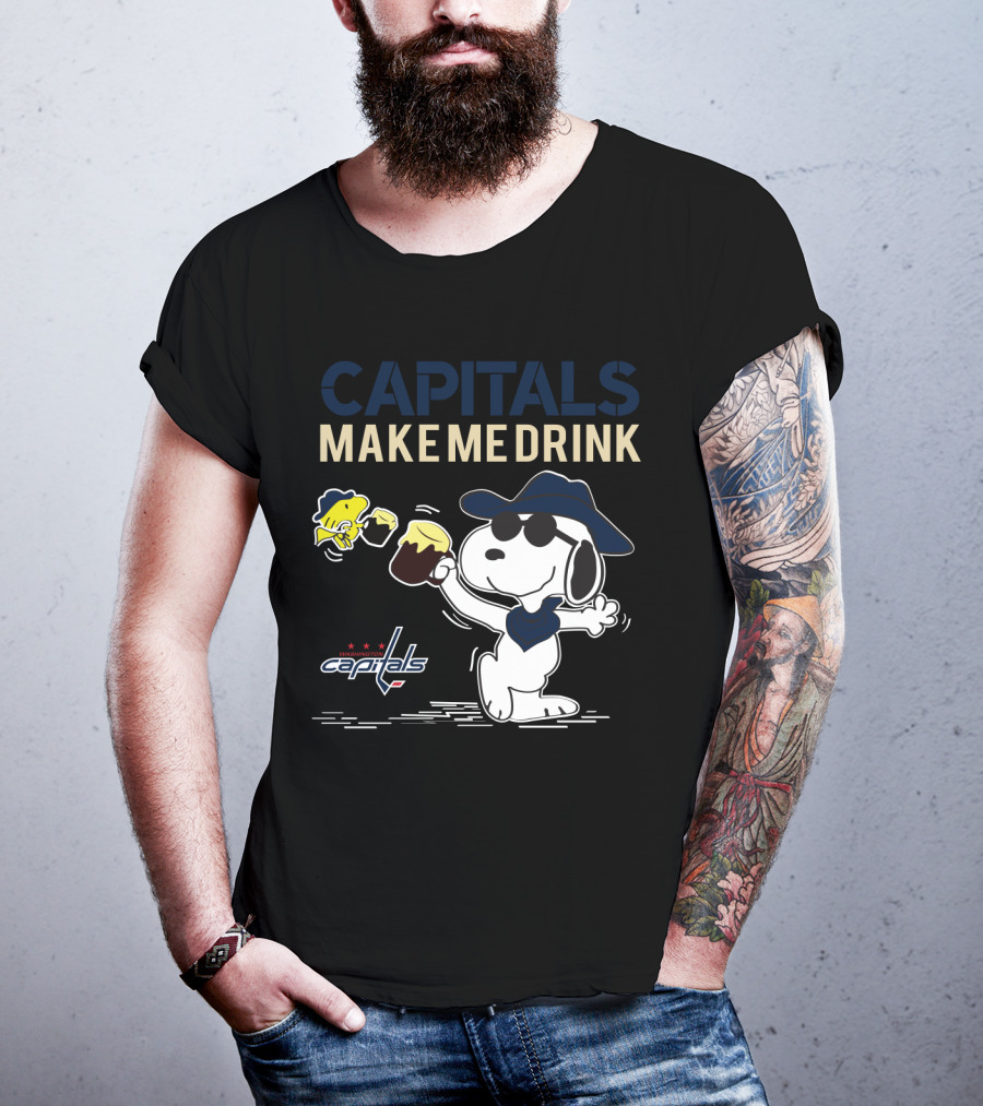Capitals Make Me Drink Snoopy Washington Capitals Fans T-Shirt