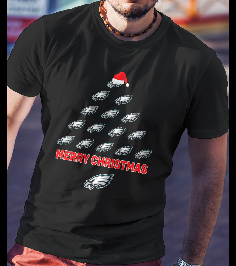 Merry Christmas Philadelphia Eagles Christmas Tree T-Shirt
