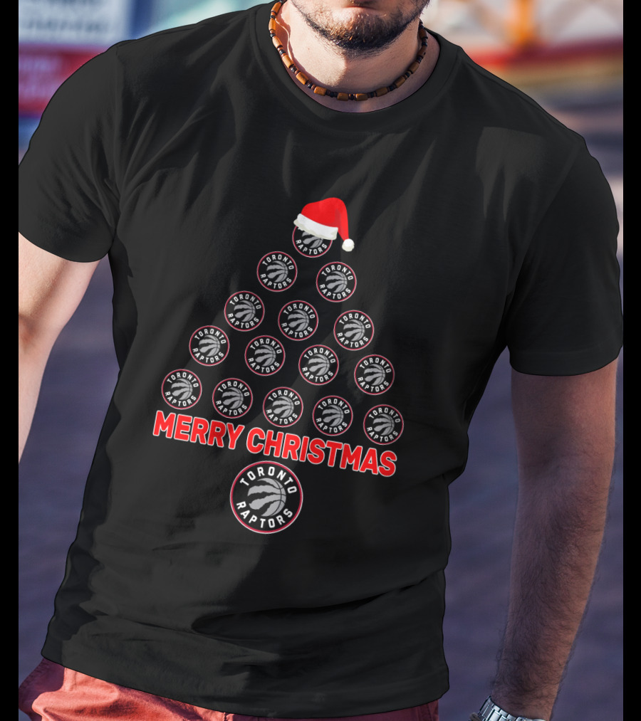 Toronto Raptors Merry Christmas Tree T-Shirt