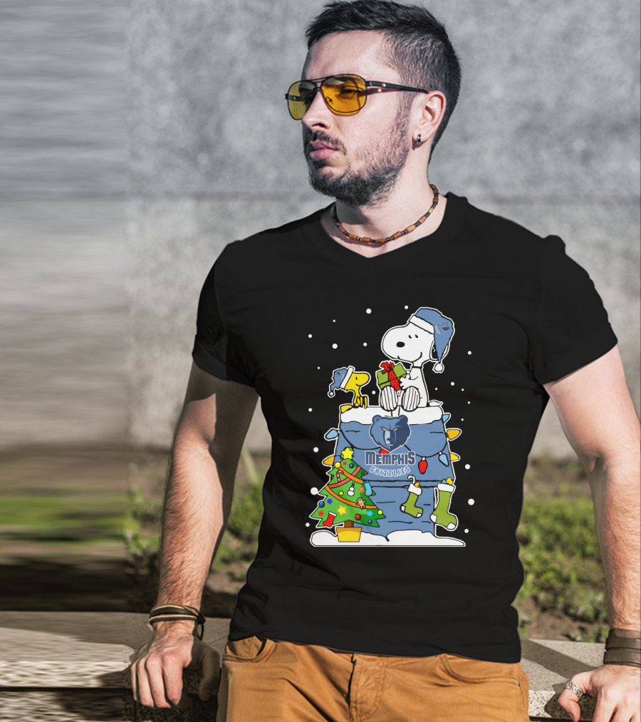 Memphis Grizzlies Snoopy Christmas Lover T-Shirt