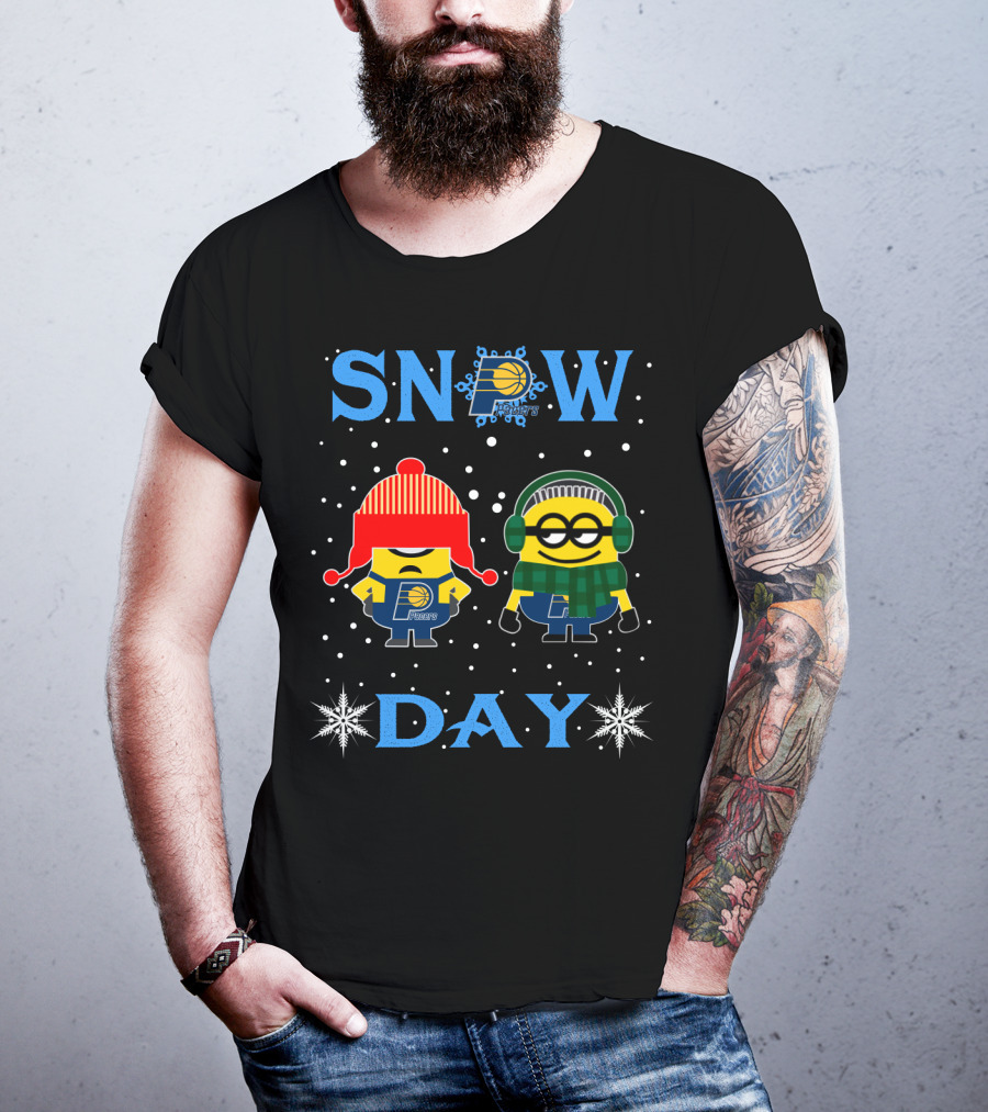 Snow Day Indiana Pacers Minions Fans Winter Fun T-Shirt