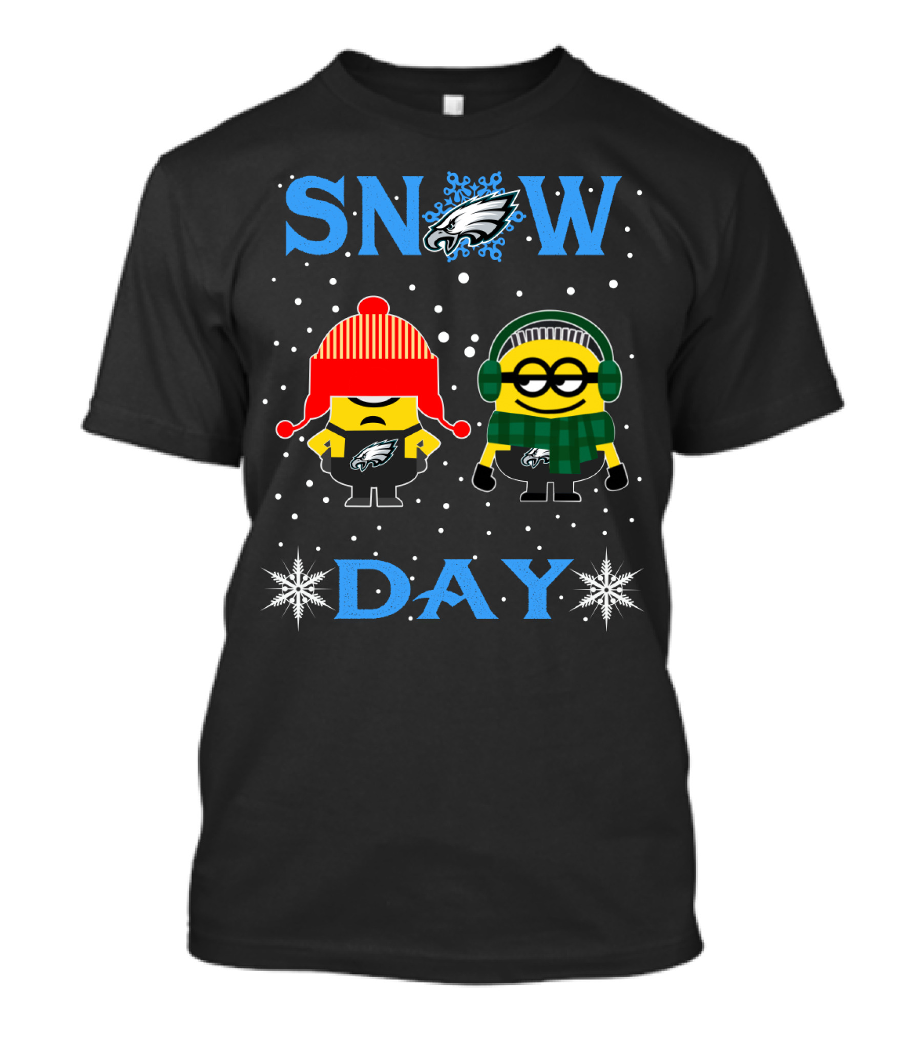 Philadelphia Eagles Snow Day With Minions T-Shirt
