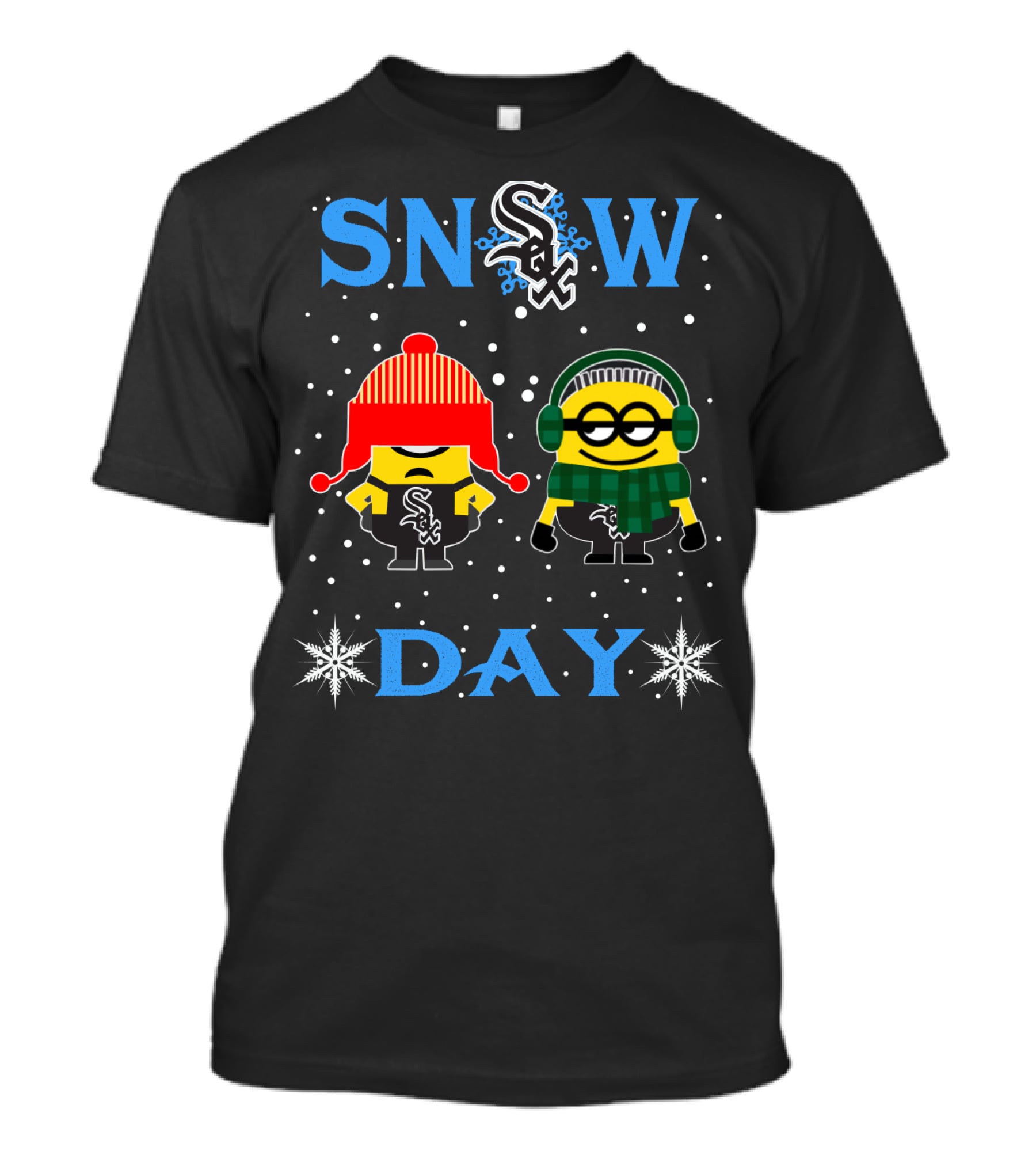 Chicago White Sox Minions Snow Day Baseball Fun T-Shirt