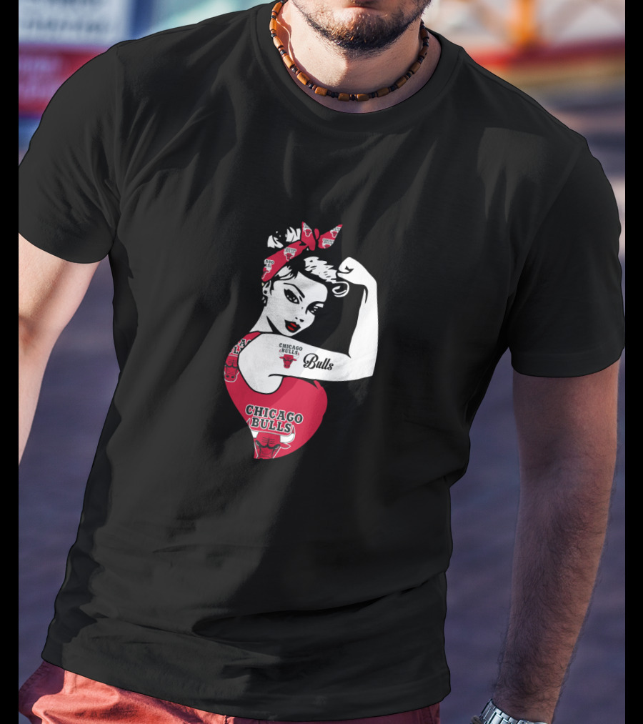Unbreakable Chicago Bulls Strong Girl Retro Style T-Shirt
