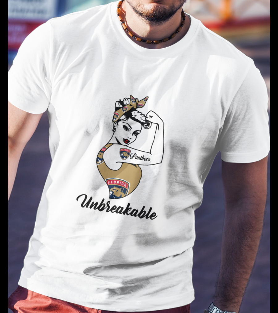 Unbreakable Florida Panthers Strong Girl Empowerment T-Shirt