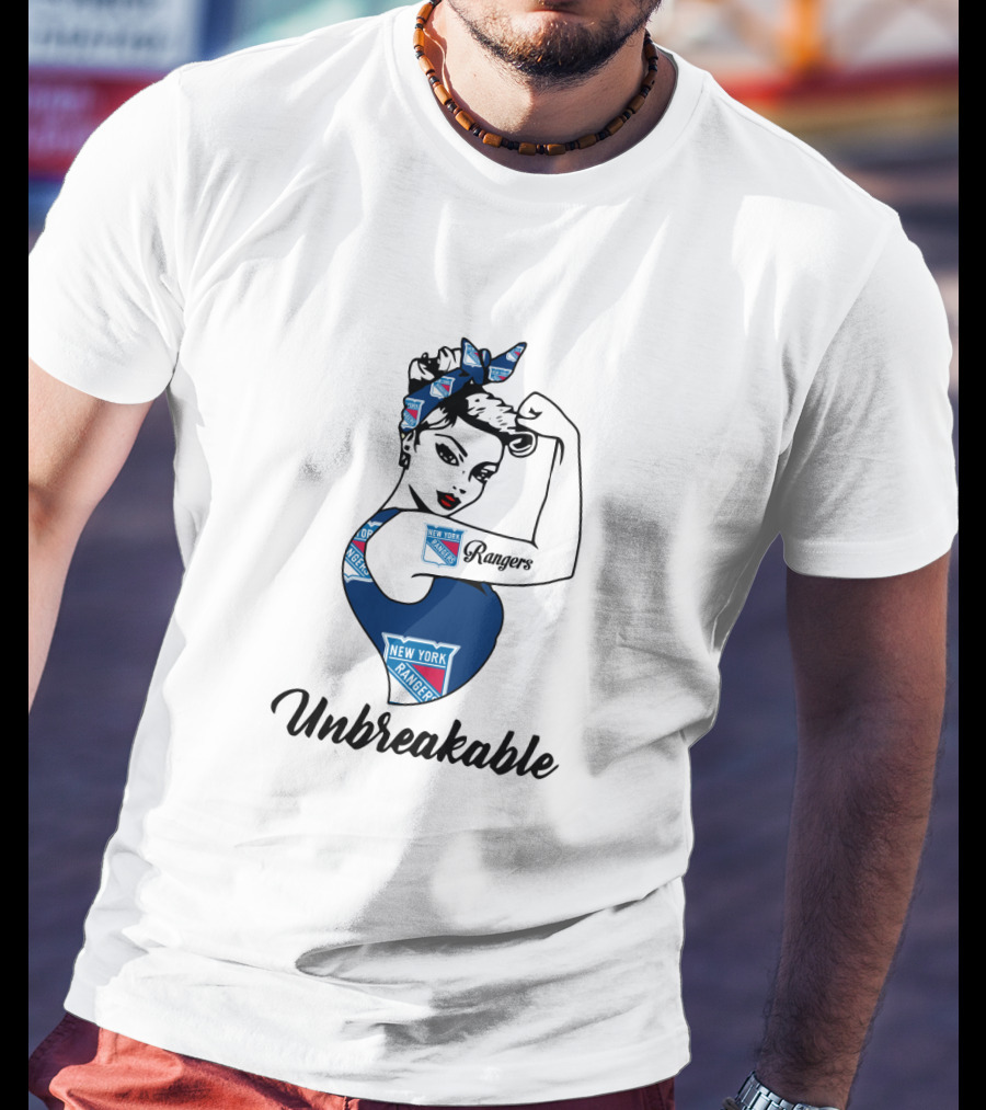 Unbreakable New York Rangers Strong Girl Empowerment T-Shirt