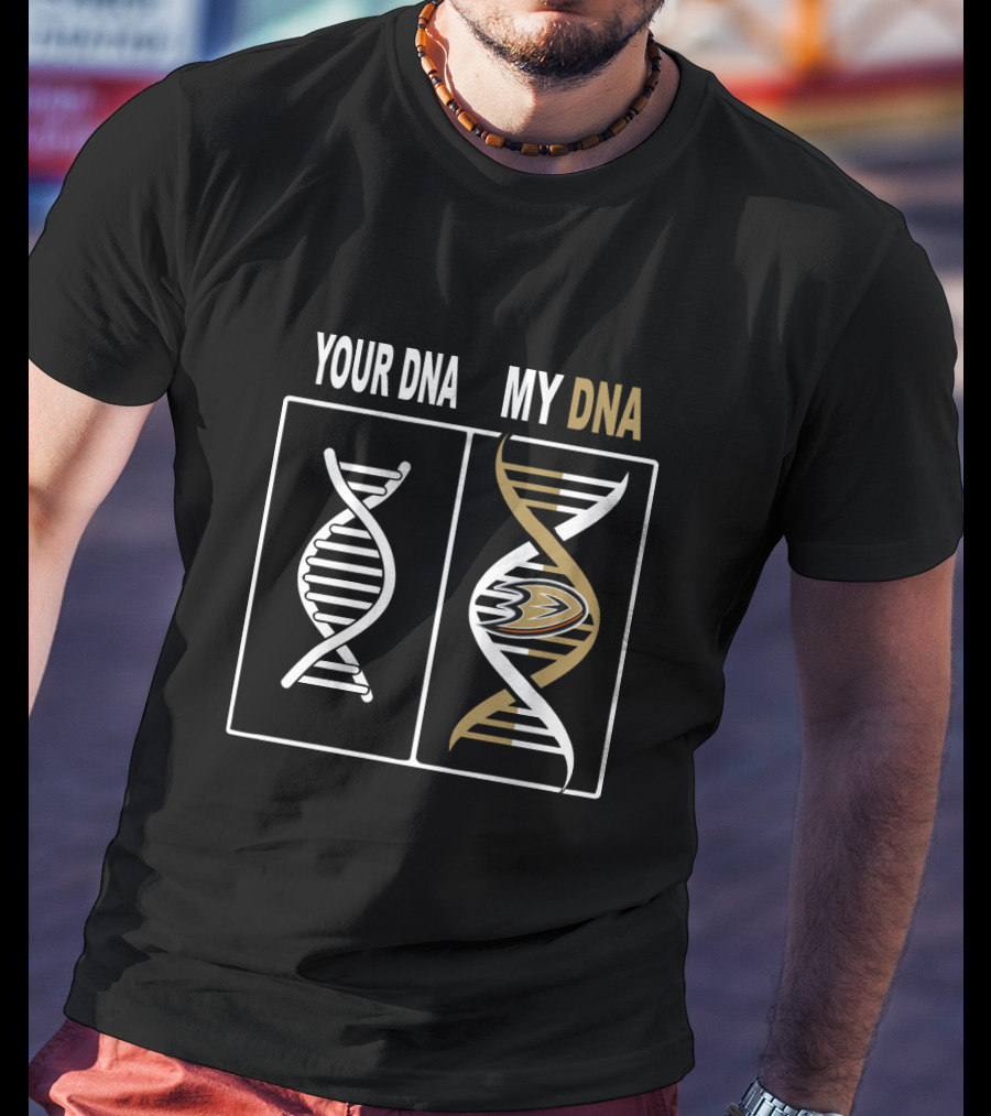Anaheim Ducks DNA Fan Design With Genetic Twist T-Shirt