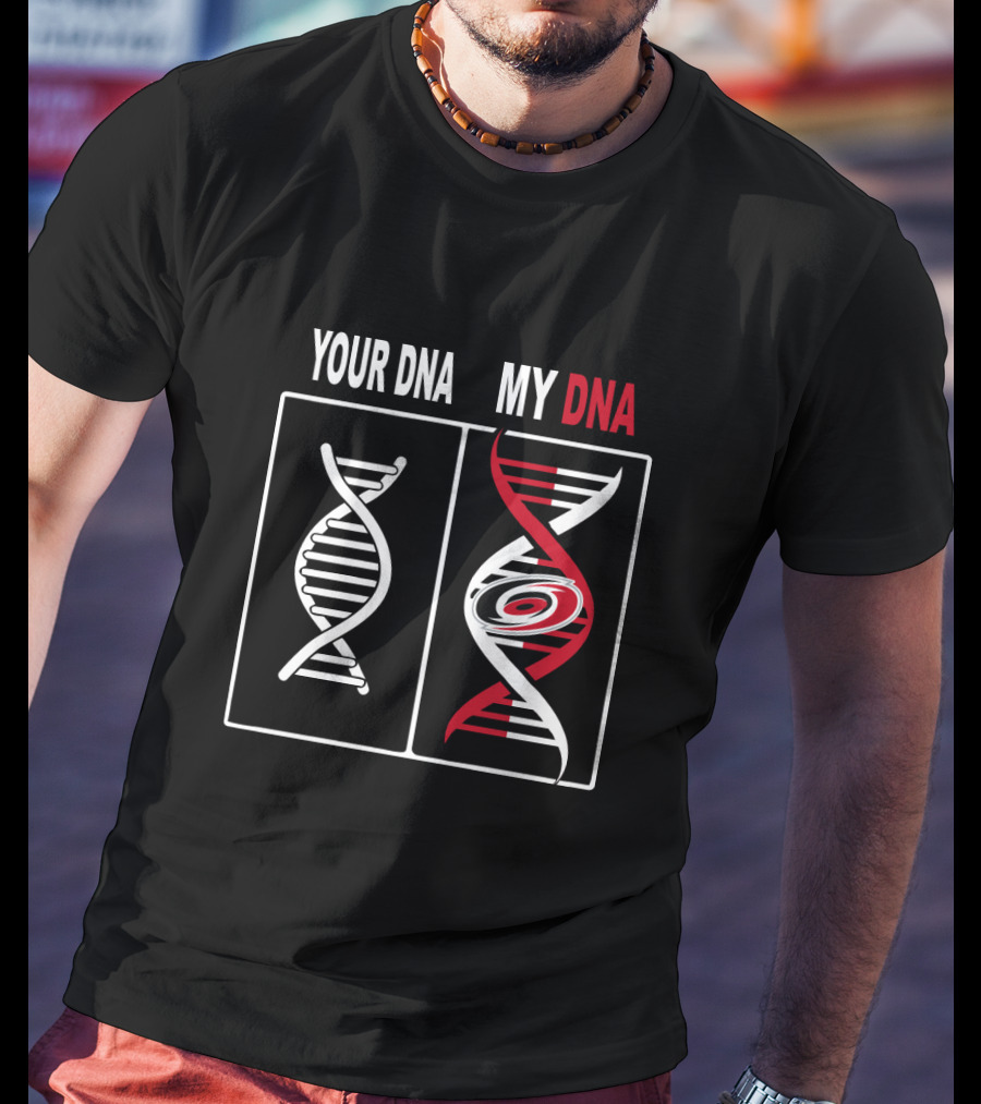 Your DNA My DNA Carolina Hurricanes Fan Pride Spiral T-Shirt