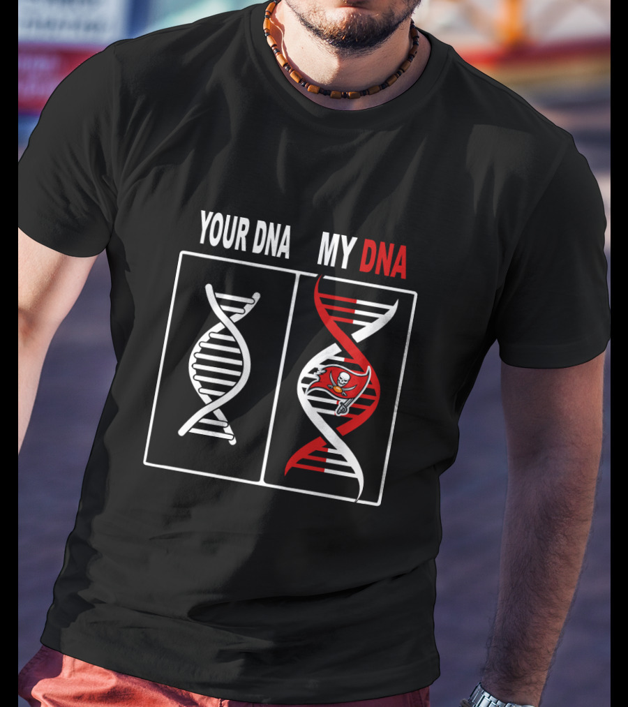 Your Dna My Dna Tampa Bay Buccaneers Fan Pride Spiral T-Shirt