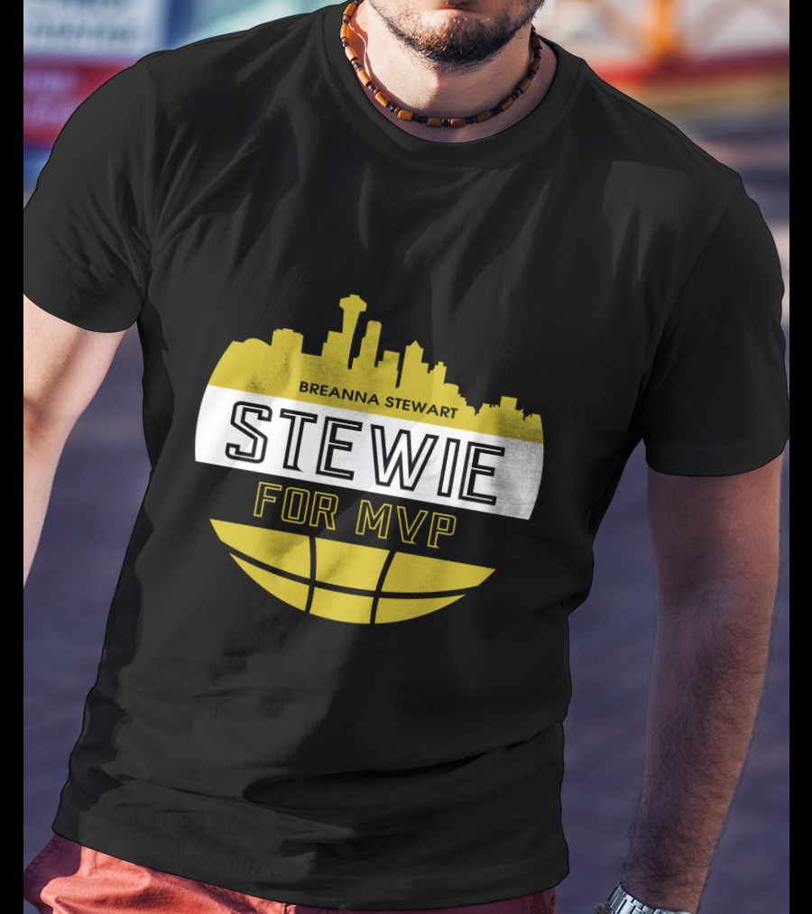 Breanna Stewart Stewie For MVP Seattle Skyline Basketball Fan T-Shirt