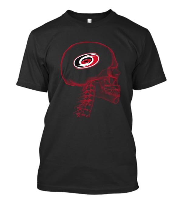 Carolina Hurricanes Logo Inside Brain Skull Anatomy T-Shirt