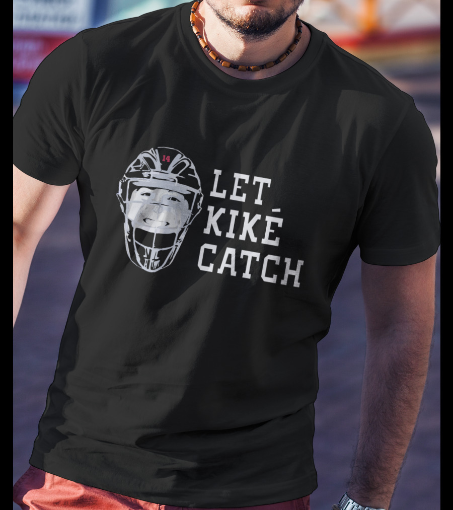 Let KiKE Catch Baseball Face Mask Los Angeles Dodgers Fans T-Shirt
