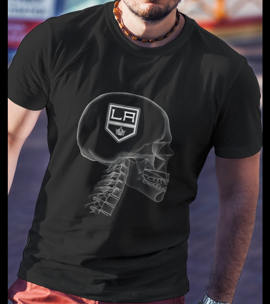 Los Angeles Kings LA Hockey Skull T-Shirt