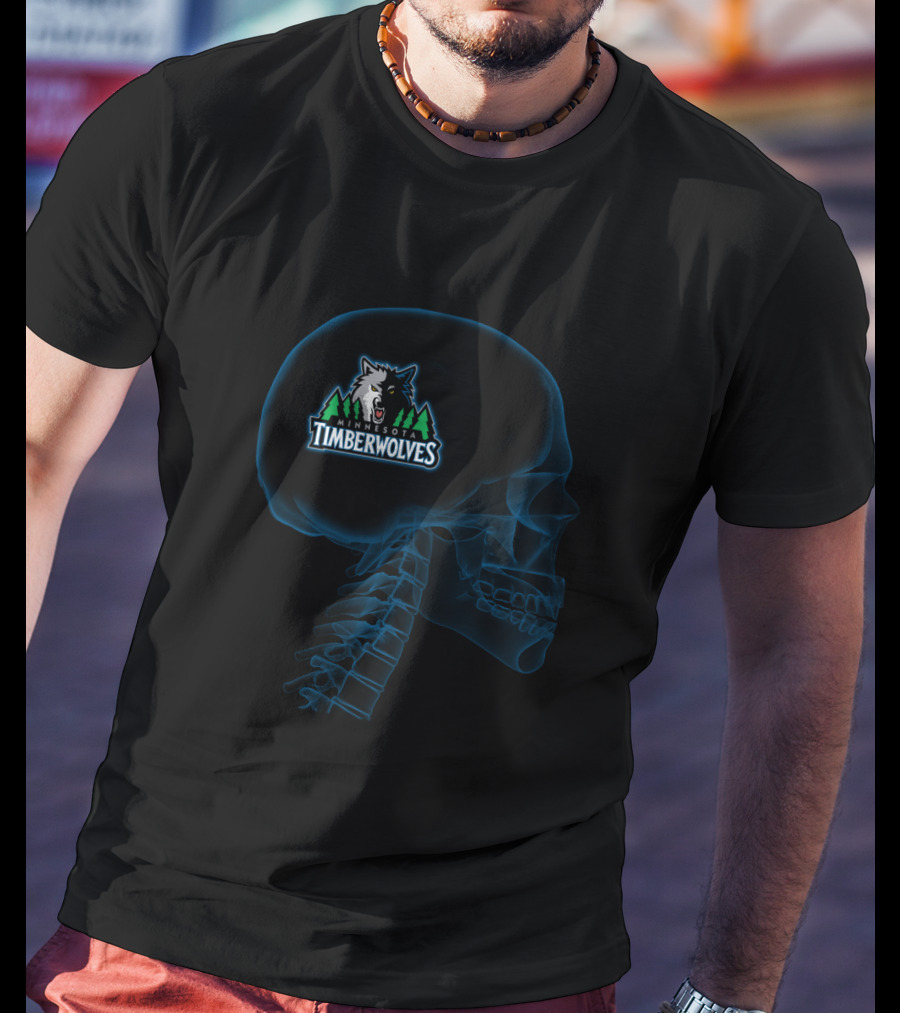 Minnesota Timberwolves Brain X-Ray Halloween T-Shirt